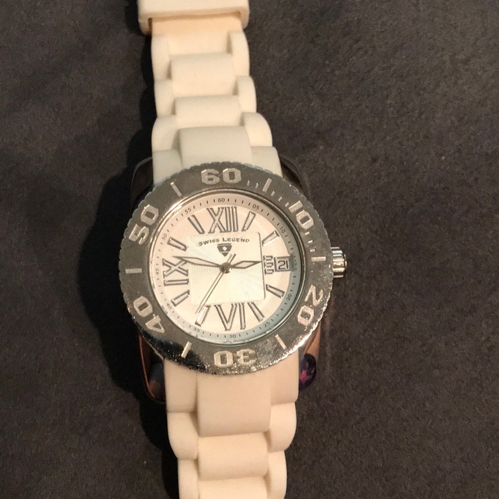 Swiss legend white ladies commander watch